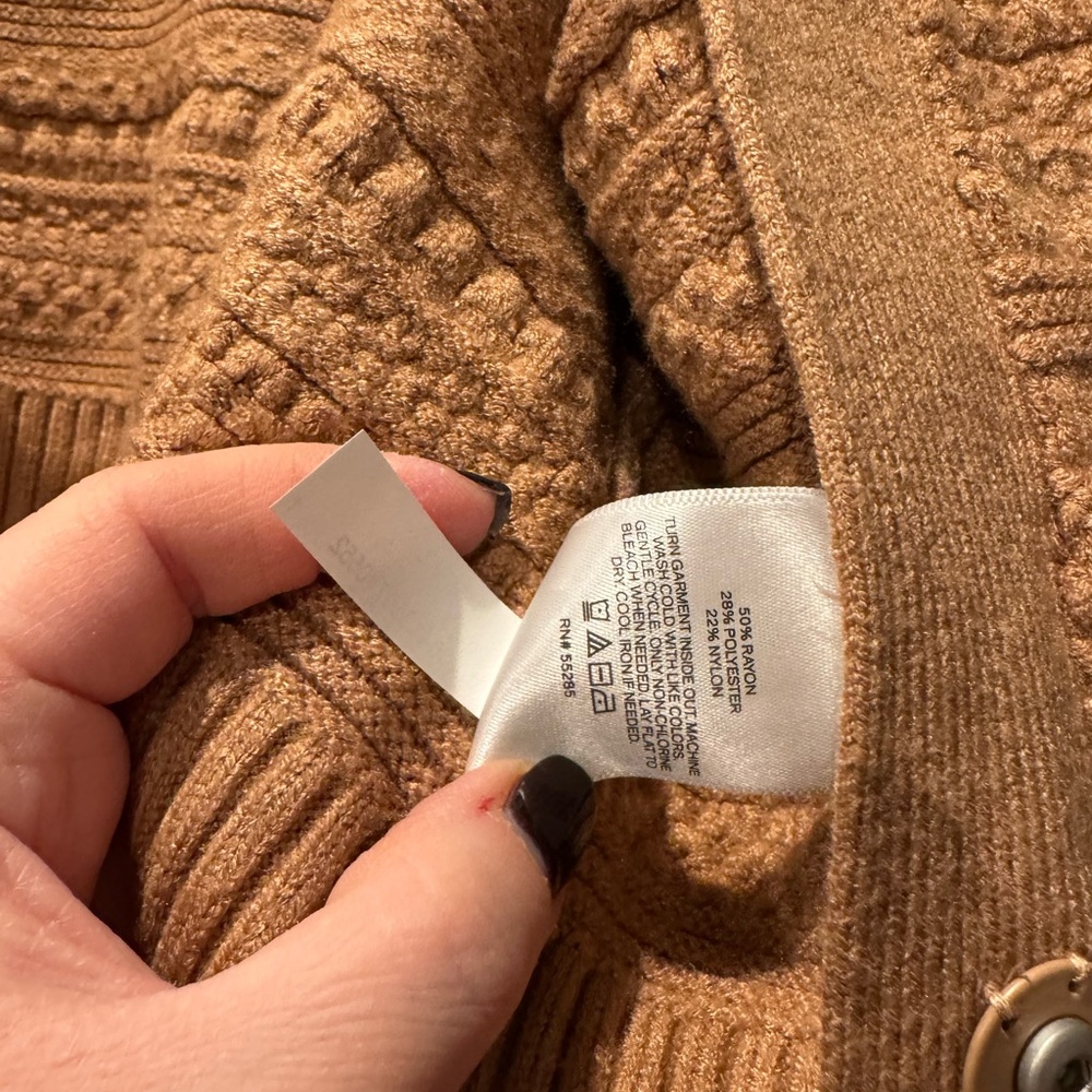 NWT! Express Textured V-Neck Bow Cardigan Size XL - Picture 9 of 16
